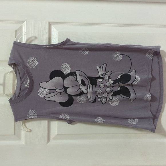 Disney Women's Gray Minnie Mouse Tank Top Size Small - Picture 1 of 4